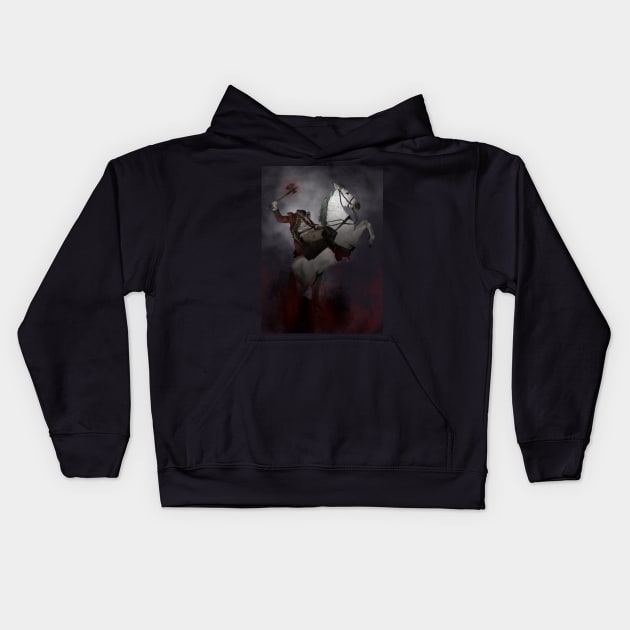 Headless horseman (Sleepy Hollow) Kids Hoodie by SanFernandez